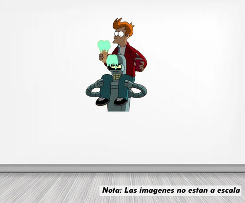 Vinil Sticker Pared 25cm Lado Futurama Modld 0086