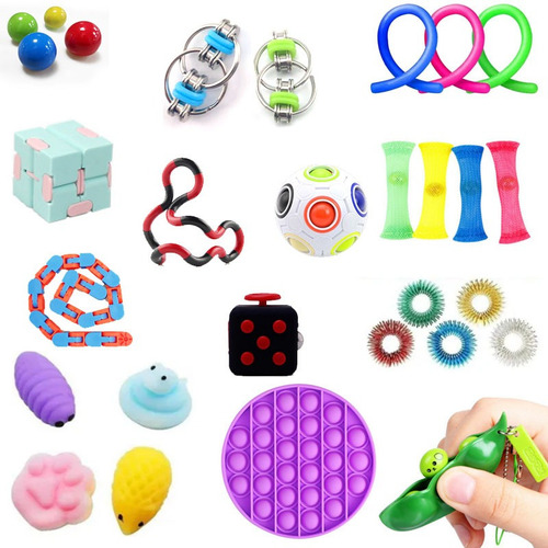 Kit De Juguetes Para Aliviar El Estrés Fidget Cube De 29 Pie