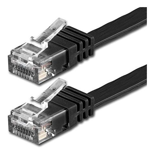 Cable Para Internet Categoria 6, 7 Metros Plano, Negro