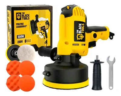 Politriz Lixadeira Multifunções Automotiva 500w 125mm Ferramenta Elétrica De Mão Acessórios Bpl500 The Black Tools