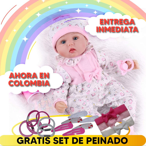 Muñeca Reborn Bebé Real Baby Doll Girl 50cm Acessorios