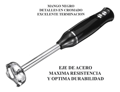 Imagen 5 de 10 de Mixer + Accesorios Completa 4 En 1 Batidora Procesadora 500w