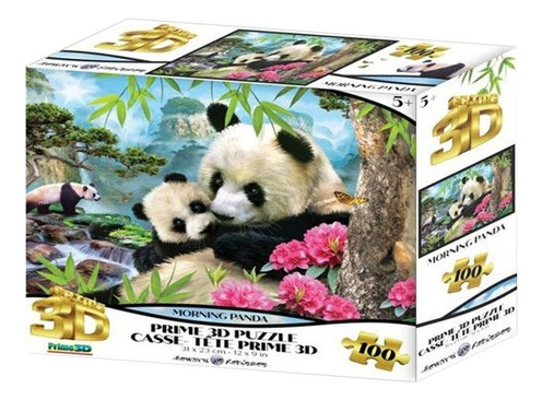 Puzzles Rompecabezas 100 Piezas Prime 3d Morning Panda