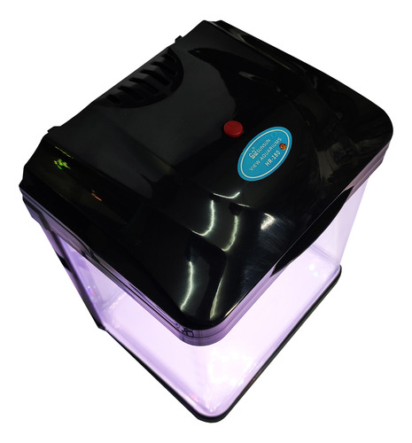 Aquário Sunsun Hr-180 6 Litros C/ Luz Led Bomba Filtro Vidro Cor Preto 220v