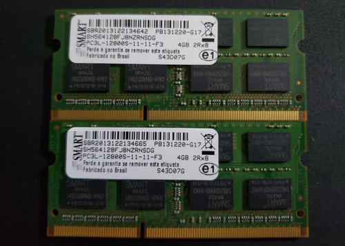 Memória Notebook Ddr3l 2x4gb