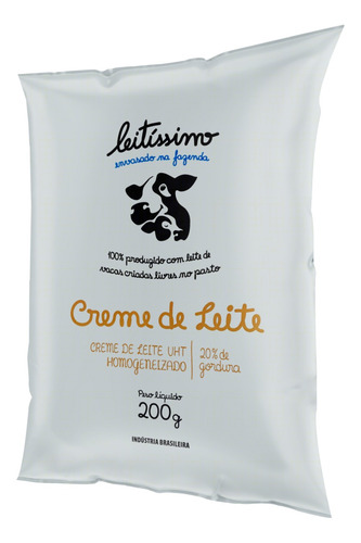 Creme de Leite UHT Homogeneizado Leitíssimo Pacote 200g