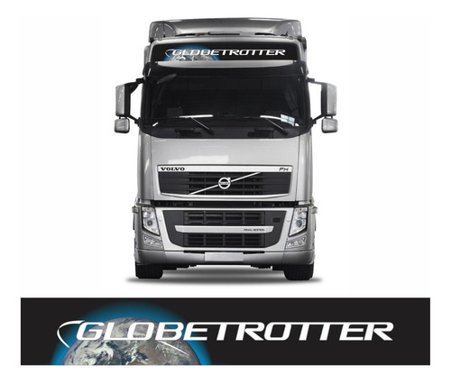 Adesivo Testeira Volvo Fh Globetrotter Quebra Sol 03