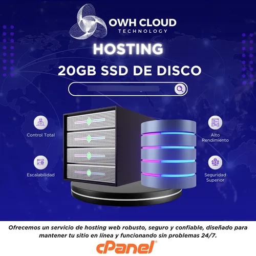 comprar Hosting Web 20gb Ssd Anual Y Dominio .com