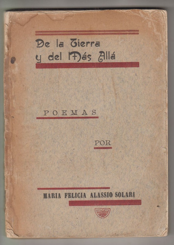 1935 Paysandu Libro Poesia De Maria Felicia Alassio Solari