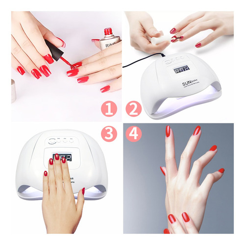Lámpara De Uñas/luz 120w Led/uv Mano Regalo