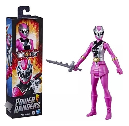 Figura Power Rangers Dinofury Ranger Rosado