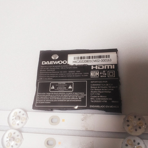 Kit De Leds Para Pantalla Daewoo Modelo Daw50ur (Usado)