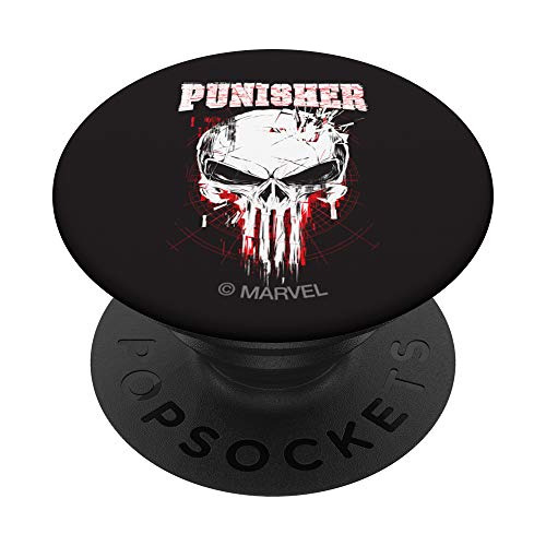 Marvel The Punisher Skull And Red Streaked Logo 55mjj