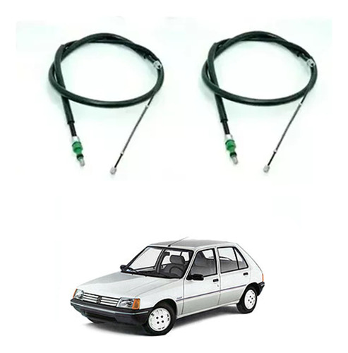 Cables Freno De Mano Peugeot 205 A Campana Kitx2