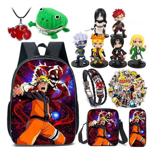 62 Unids/set Uzumaki Naruto Figura De Acción+mochila+billete