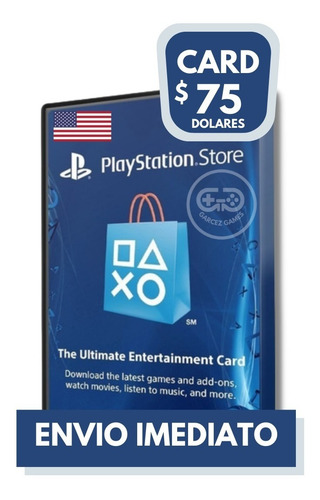 Cartão Psn $75 Dólares Usa Ps3 Ps4 Psn Card 75 Americana