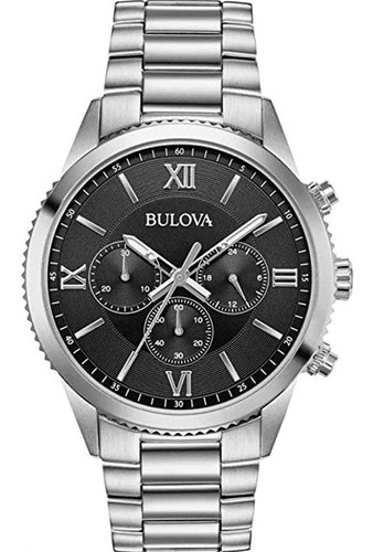 Reloj Bulova 96a212 Hombre Acero Inoxidable Full Color del fondo Negro 96A212