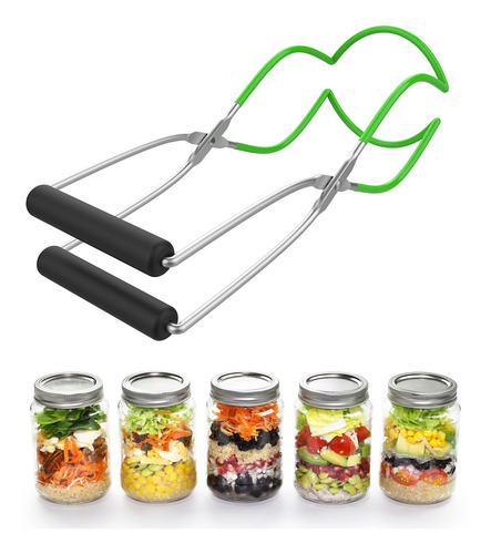 2pcs Canning Jar Lifter Tongs Aço Inoxidável Household Kitc