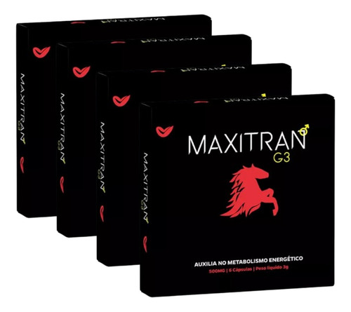 4x Maxitran G3 Muwiz Com 6 Cápsulas 500mg