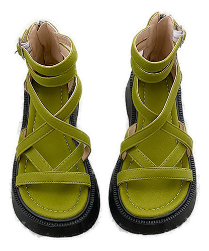 Sandalias Retro Para Verano 2024 Zapatos Romanos Franceses D