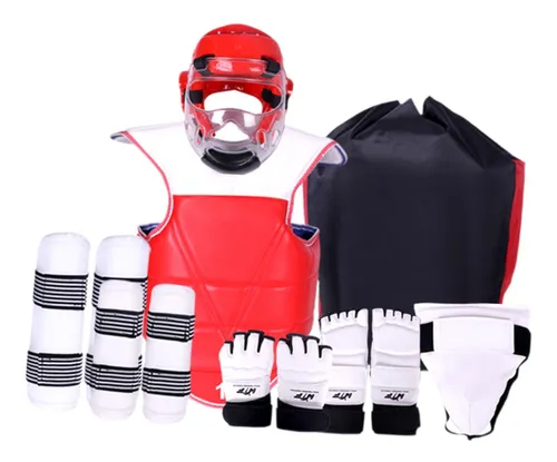 8 Piezas Taekwondo Spliting Gear Set Boxing Headgear Groin L