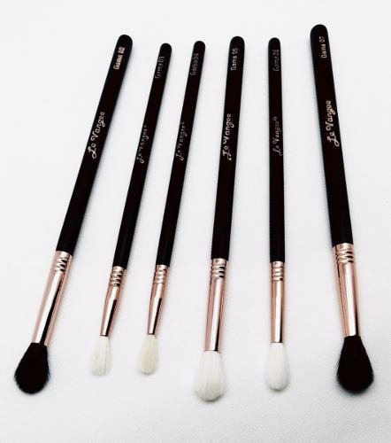 6 Pincéis Esfumar Iluminar P Olhos Le Vangee Brinde +