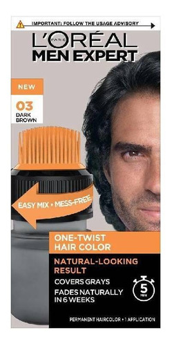 Kit Tinte L'Oréal Paris  Excell 5' Men expert excell 5' tono 3 castaño oscuro para cabello