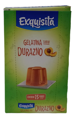 Gelatina De Durazno Light Exquisita Display De 15 Unidades