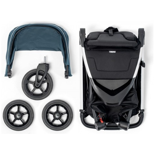 Coche Thule Spring Majolica + Silla Auto Cybex Aton5