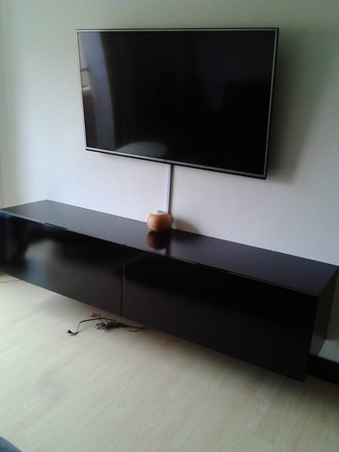 Mueble Tv Flotante Ref: Paris Lacado Poliuretano De 180 Cm