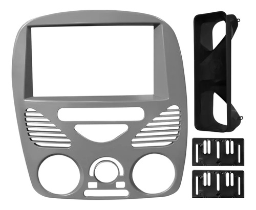 Moldura Para Central Multimidia 7 Pol 2 Din Palio 2008-2014 Cor Cinza