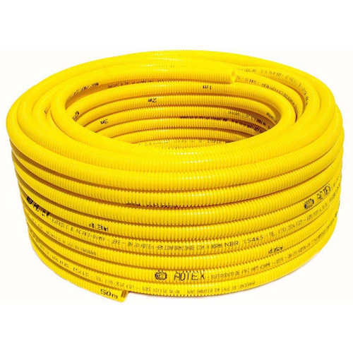 Eletroduto Pvc Flex Corrugado Amarelo 1 Pol 32mm X 25m Adtex