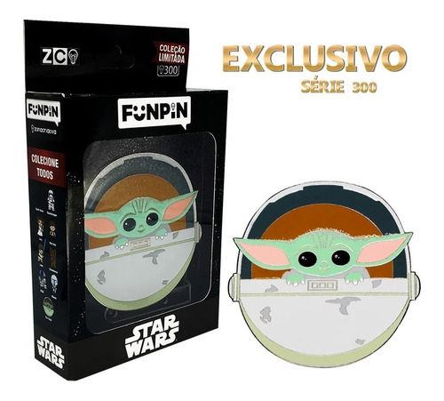 Imagem 1 de 6 de Funpin Button Decorativo C/ Suporte - Star Wars Baby Grogu