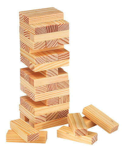 Juego Mesa Jenga Torre Madera 45 Bloques X 6 Und. A2