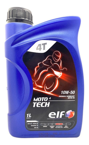 Aceite 10w50 4t Elf Moto Tech Tecnologia Sintetica Ma2