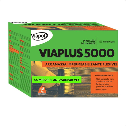 Viaplus 5000 18kg Viapol Cor Cinza