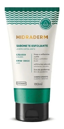 Sabonete Líquido Esfoliante Erva-doce Hidraderm Farmax 180ml