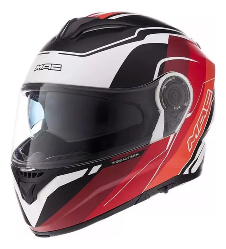 Casco Mac Rebatible Rock Floyd Matt  White Orang