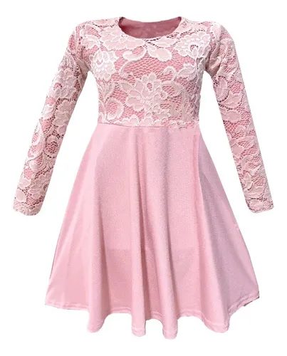 Vestido Adulto Feminino Manga Longa Rodado Parcelamento sem juros