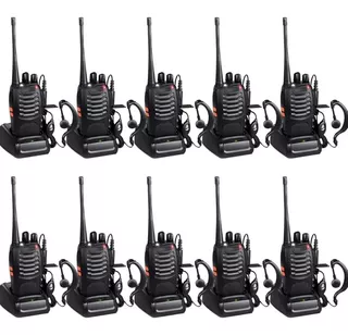 10 Radios Bf888s Uhf Compatible Con Uv-5r Vhf Uv-82 Bf-888s