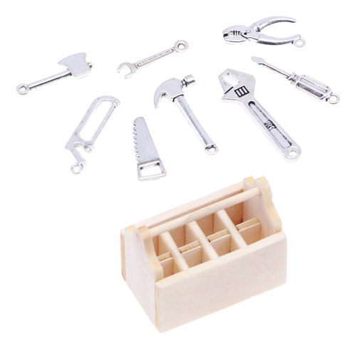 3 Caja De Herramientas Para Casa De Muñecas, Caja De