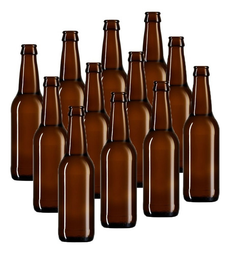 12pz Botella Vidrio Ámbar Cerveza 350ml Envasar 12oz