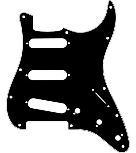Escudo Andaluz Pgst10 Preto Para Guitarra Stratocaster