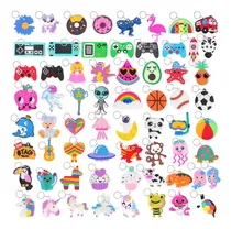 Comprar 65 Pcs Llavero De Dibujos Animados Para Favores De Fiesta In
