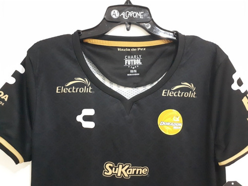 Imagen 2 de 5 de Jersey Dorados Sinaloa Visita Mujer Charly 2015/16 Negro