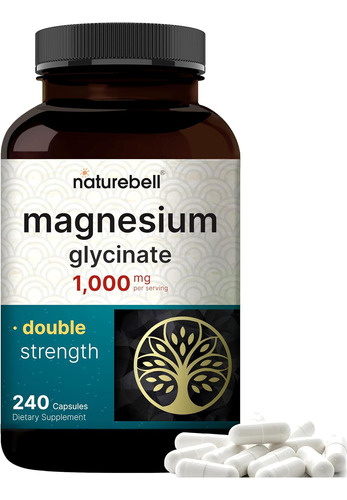 Magnesio Glicinato 1000mg 240 Capsulas Alta Absorción Estrés