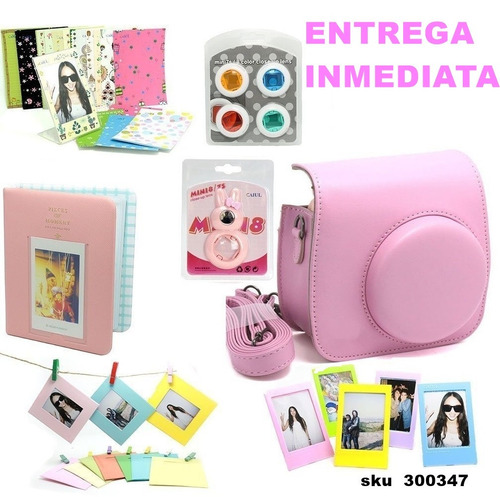 Kit 7 En 1 Accesorios Camara Fujifilm Instax Mini 8 Rosa W13