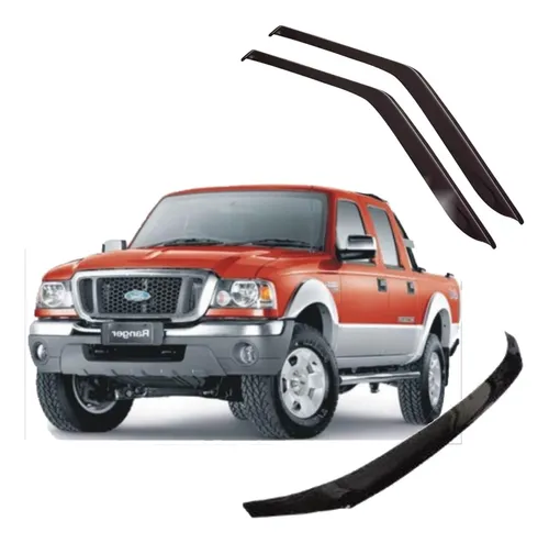 Deflector Ranger 2004 2009 Completo Ventanillas Delanteras Capot Oriyinall X3