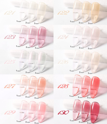 Douborq 20 Botellas De Esmalte De Uñas De Gel De Cristal Tra