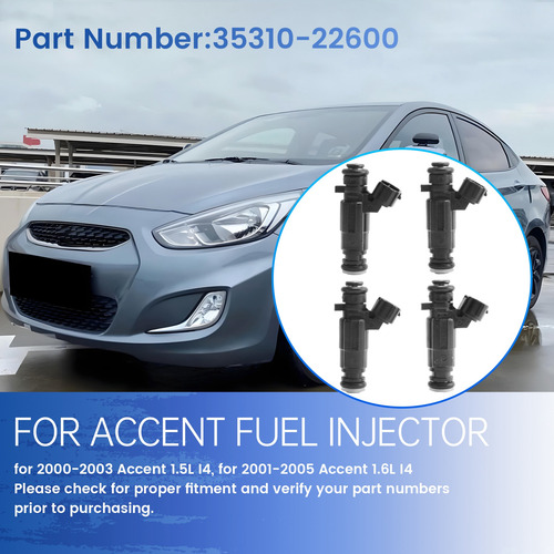 Inyectores De Combustible Queenly-35310-22600 Para Accent 00